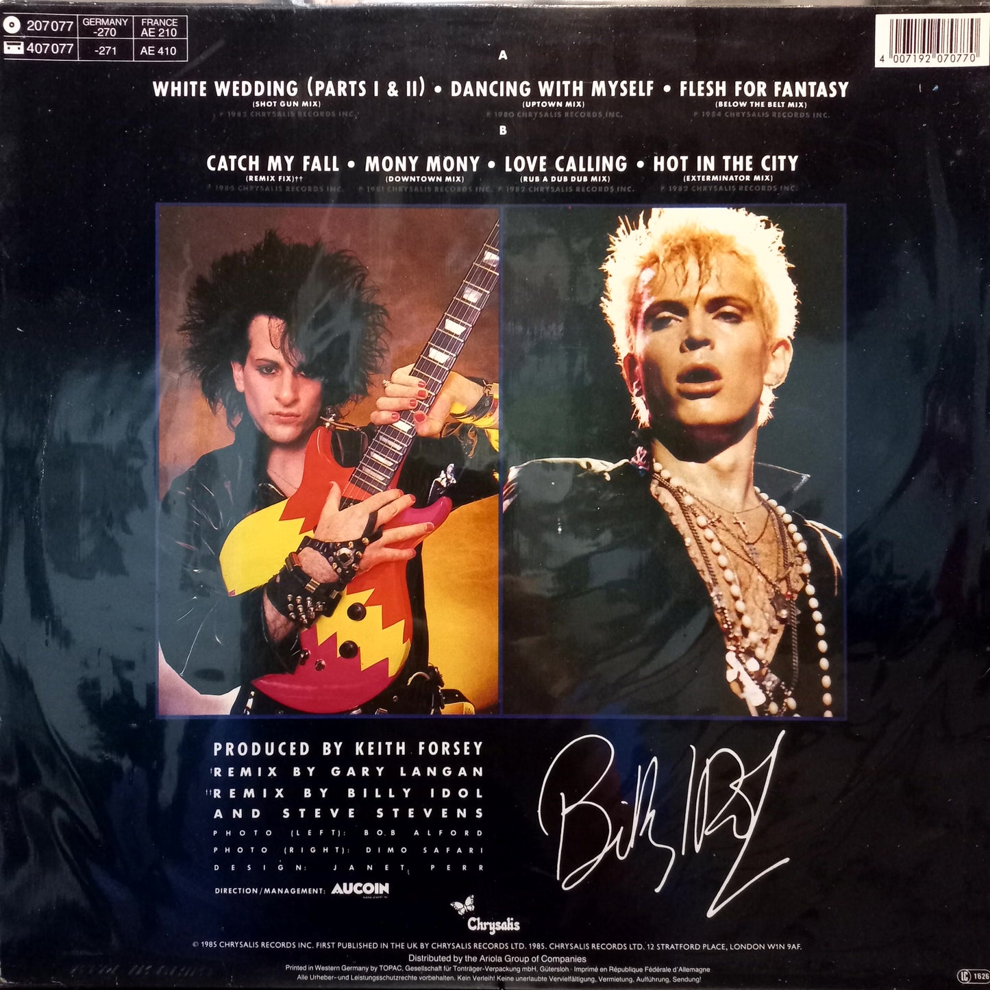 Billy Idol Vital Idol Greatest Hits Lp 2da Mano Usado en Excelente Estado