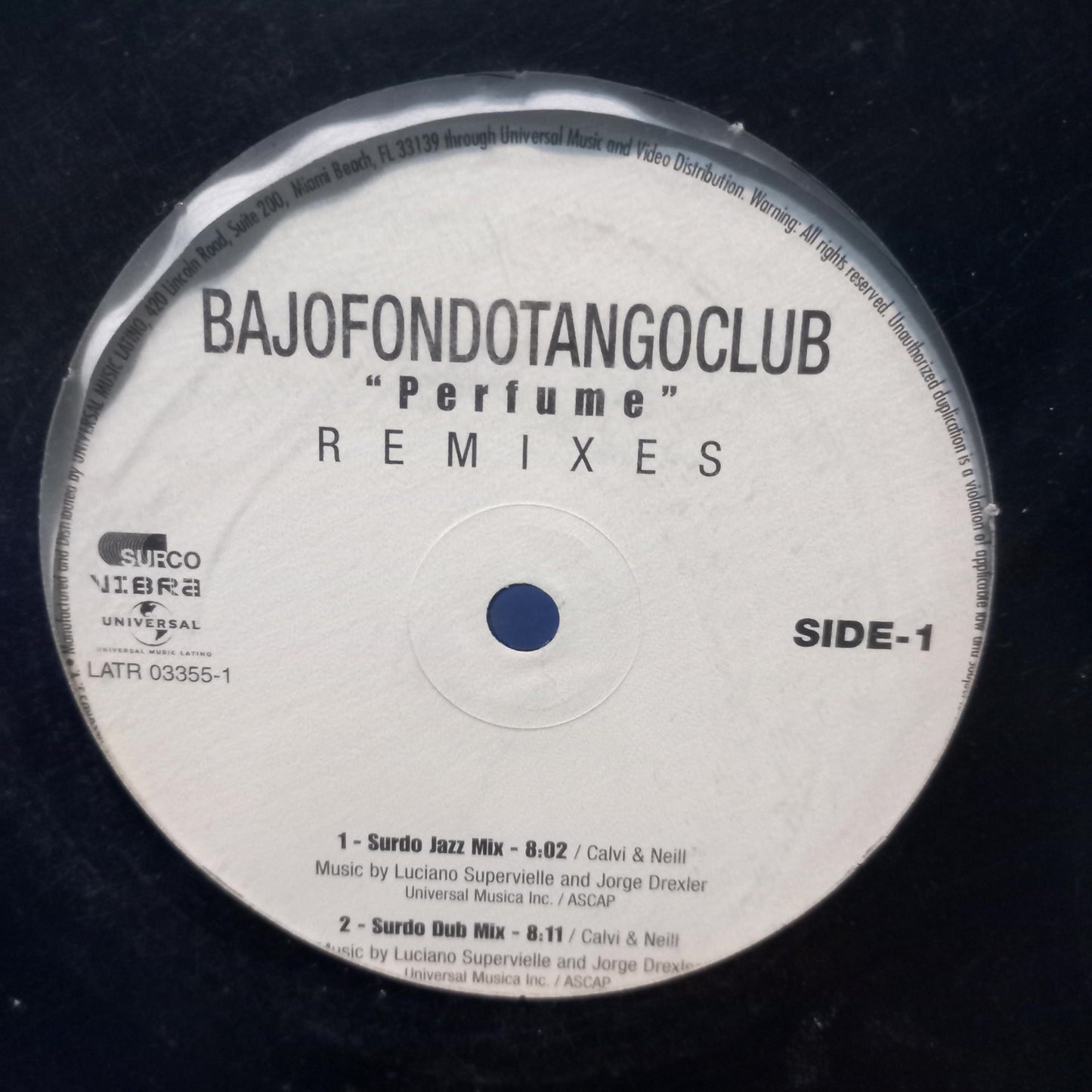 Bajofondo Tango Club Perfume Remixes Maxi 2da. Mano Usado en Excelente Estado