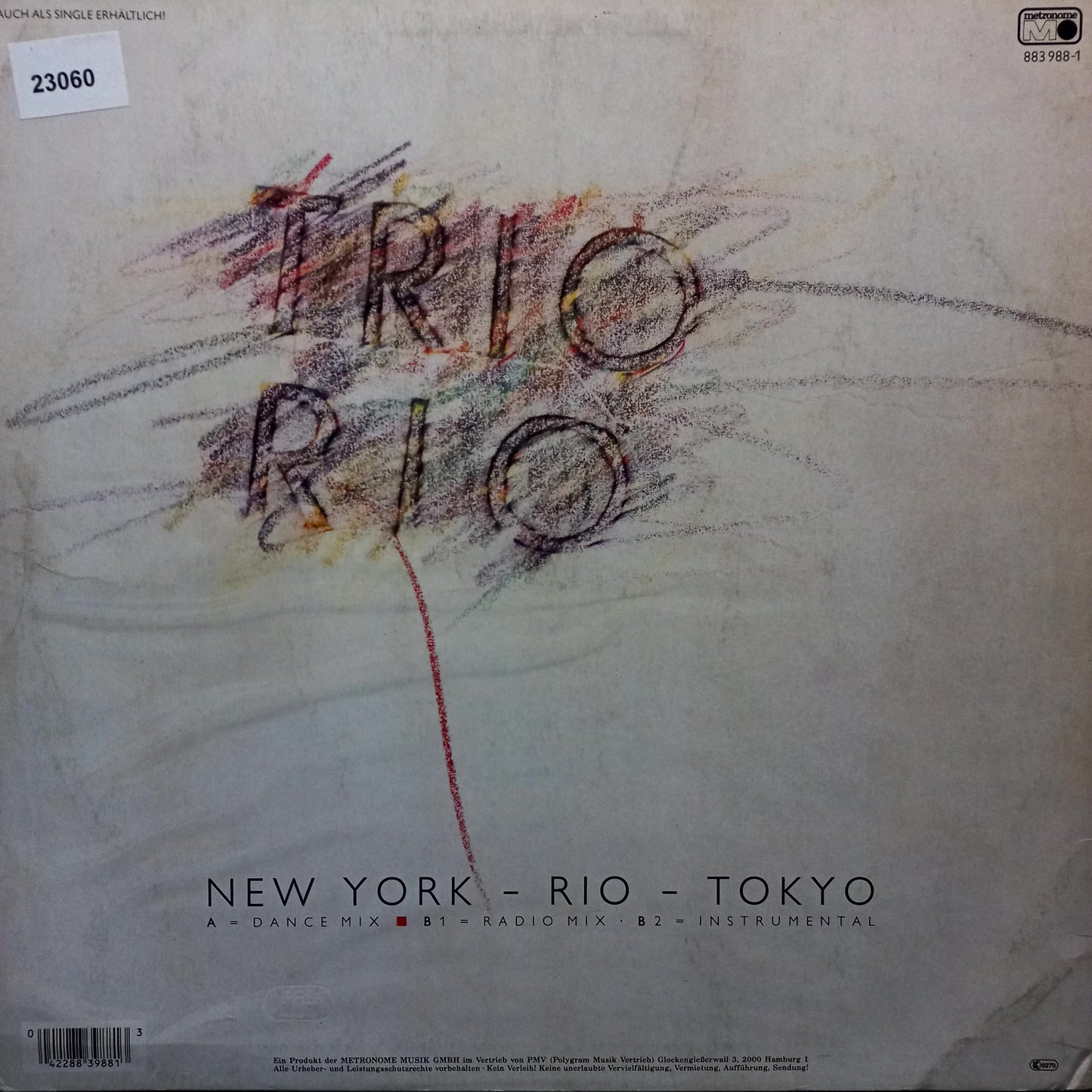 Trio Rio New York, Rio, Tokio Maxi 2da. Mano Usado en Excelente Estado