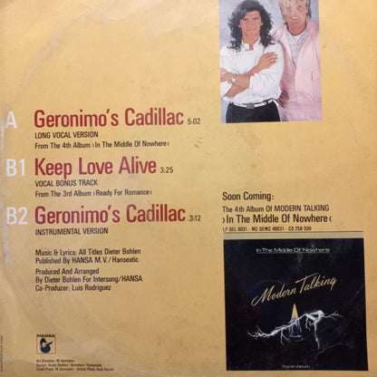 Modern Talking Geronimos Cadillac Maxi 2da. Mano Usado en Excelente Estado