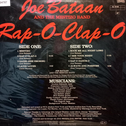 Joe Bataan Rap O Clap Maxi 2da. Mano Usado en Excelente Estado