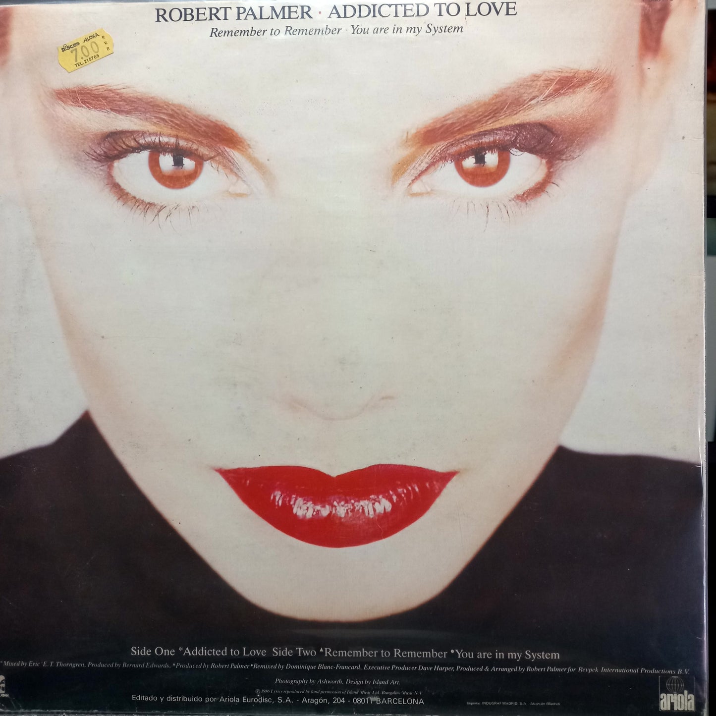 Robert Palmer Addicted to love Maxi 2da. Mano Usado en Excelente Estado