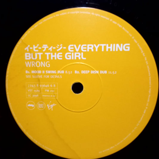 Everything but the Girl Wrong Maxi 2da. Mano Usado en Excelente Estado