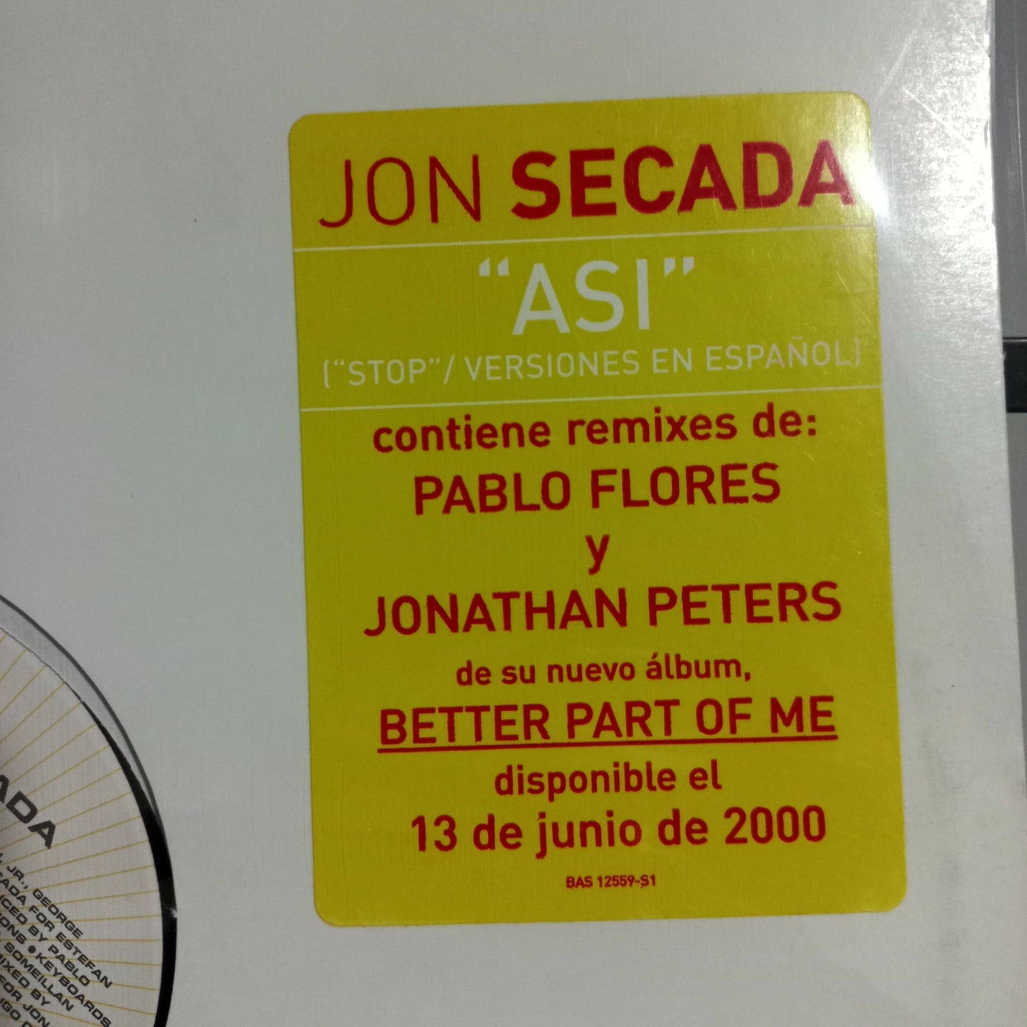 Jon Secada Asi Maxi 2da. Mano Usado en Excelente Estado