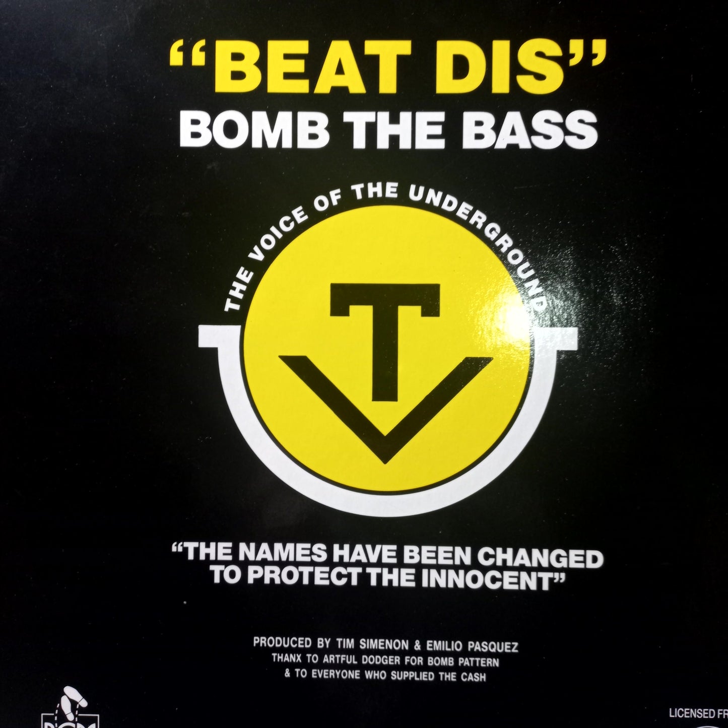 Beat This Bomb The Bass Maxi 2da. Mano Usado en Muy Buen y/o Excelente Estado