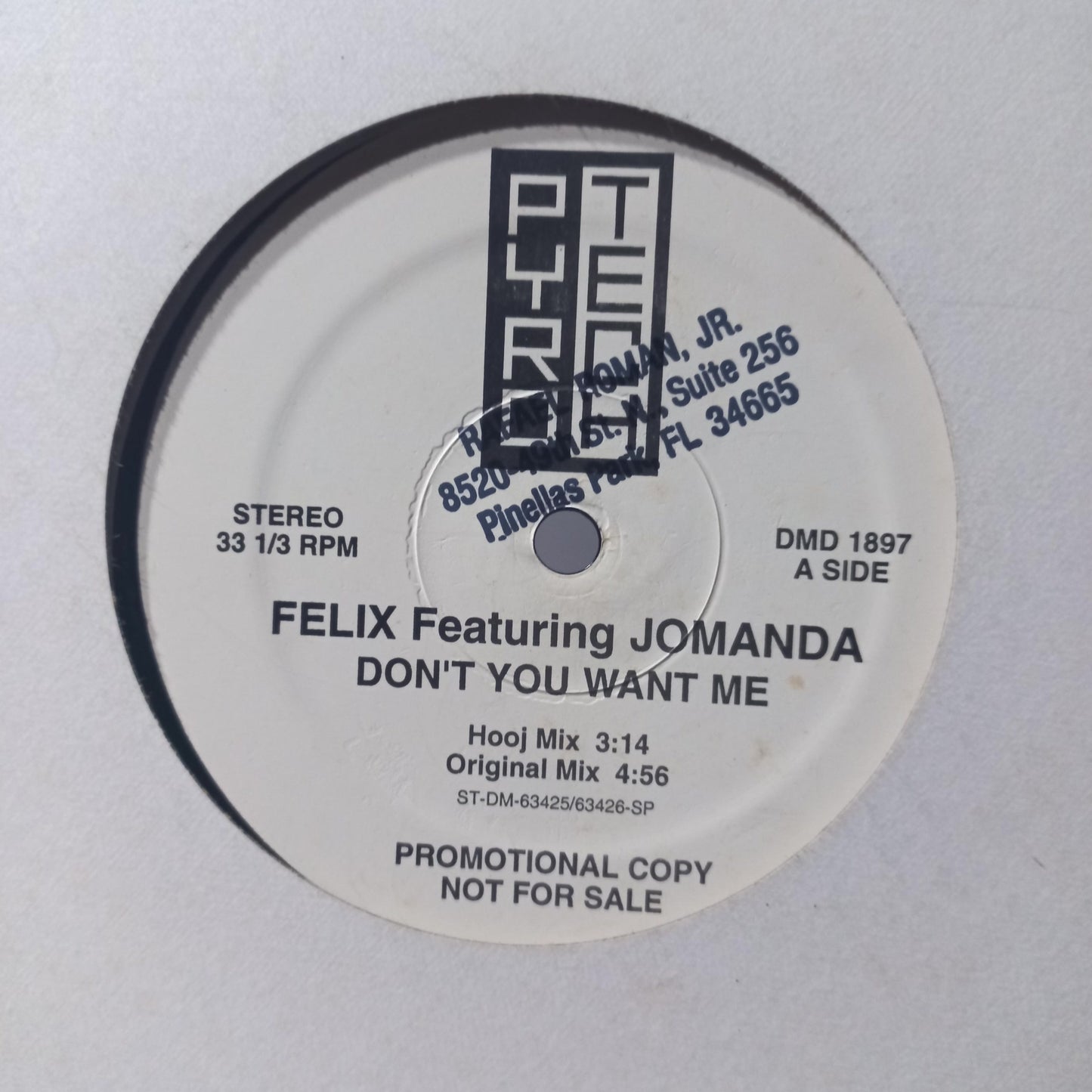 Felix da Housecat Dont You Want Me Maxi 2da. Mano Usado en Excelente Estado