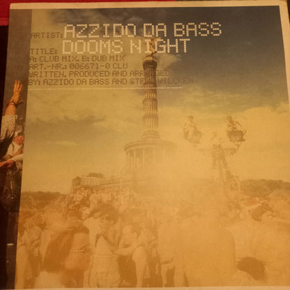 Azzido da Bass Dooms Night Mixes Maxi 2da. Mano Usado en Excelente Estado