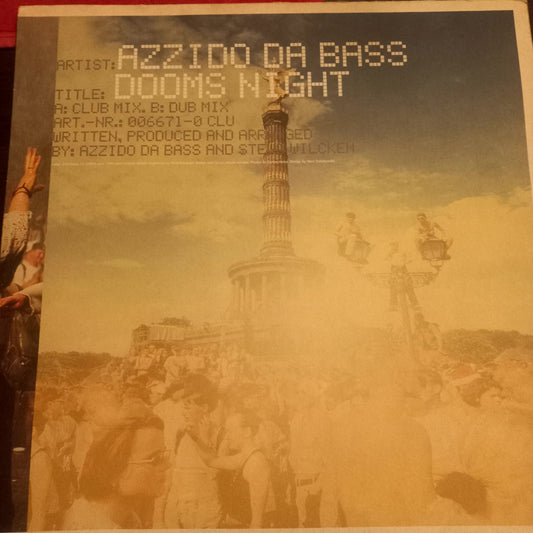 Azzido da Bass Dooms Night Mixes Maxi 2da. Mano Usado en Excelente Estado