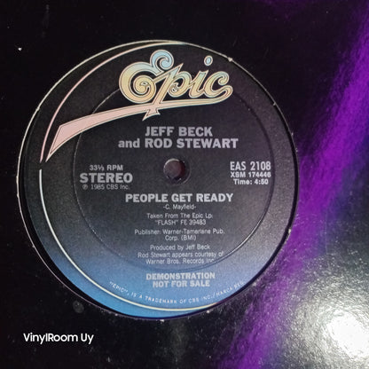 Jeff Beck y Rod Stewart People Get Ready Maxi 2da. Mano Usado en Excelente Estado