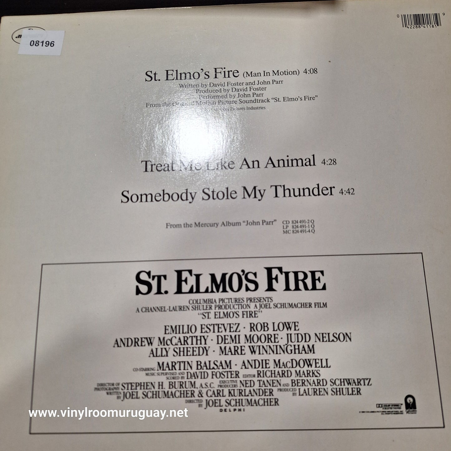 John Parr St. Elmos Fire Maxi 2da. Mano Usado en Excelente Estado