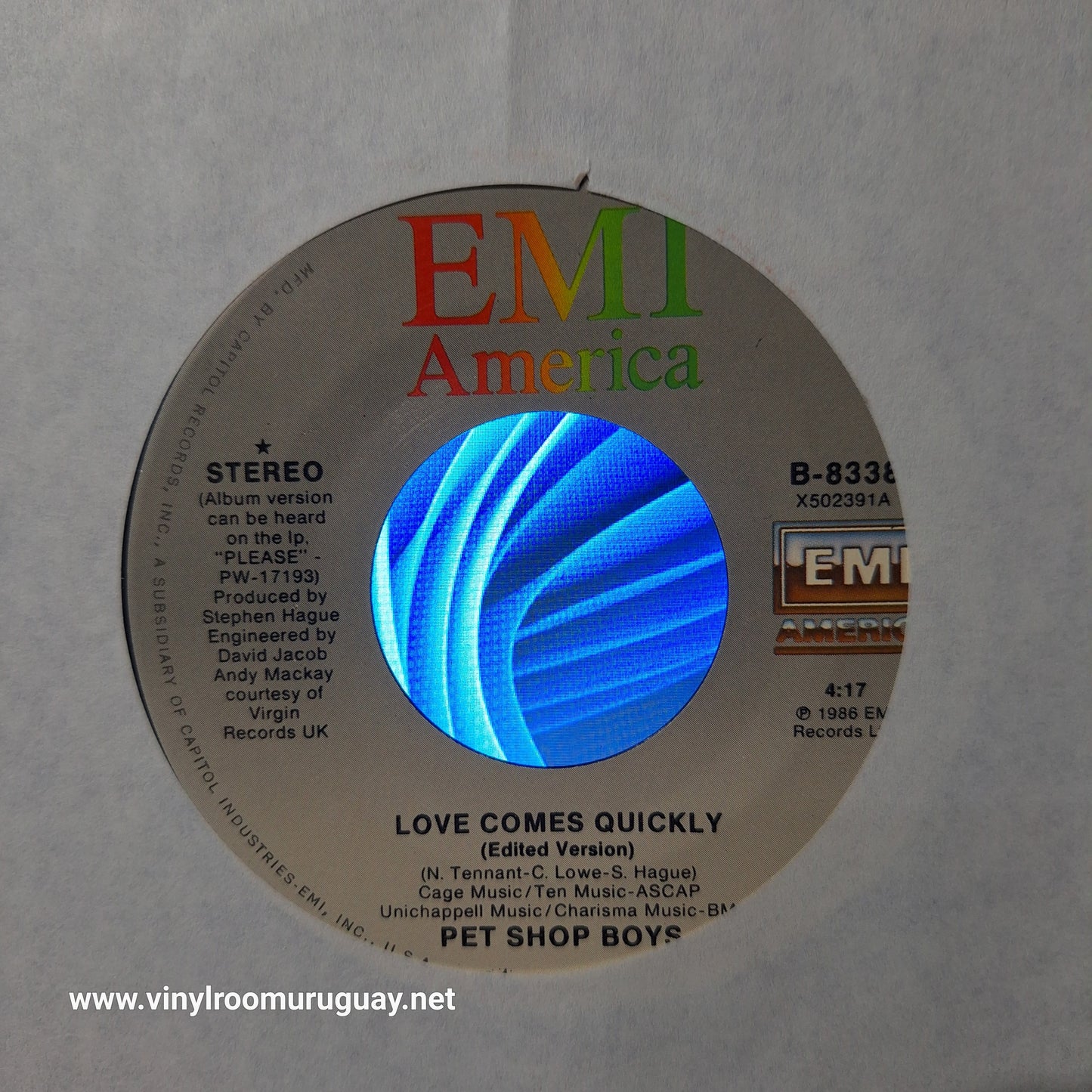 Pet Shop Boys Love Comes Quickly Simple 7" 2da. Mano Usado Muy Bien + VG+