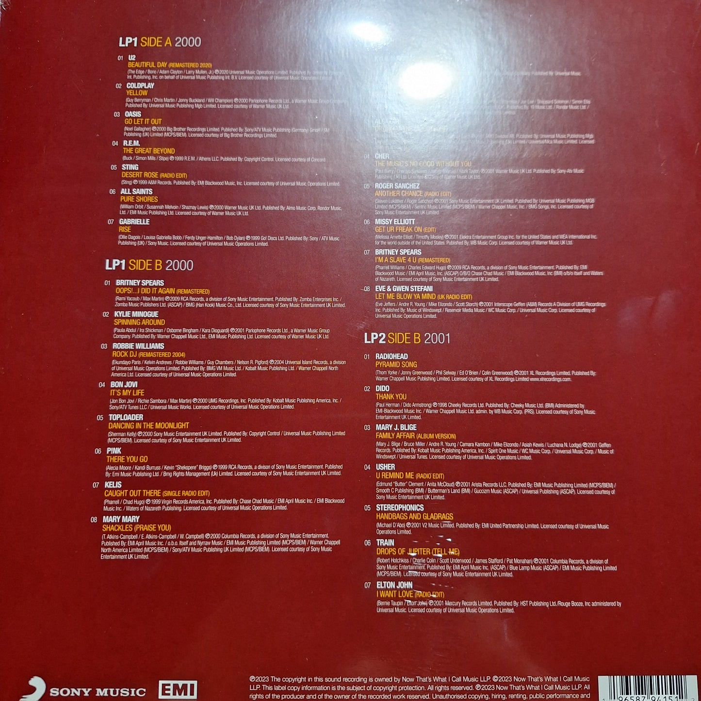 Compilado Now Millenium 2000 - 2001 Vinyl LP Nuevo