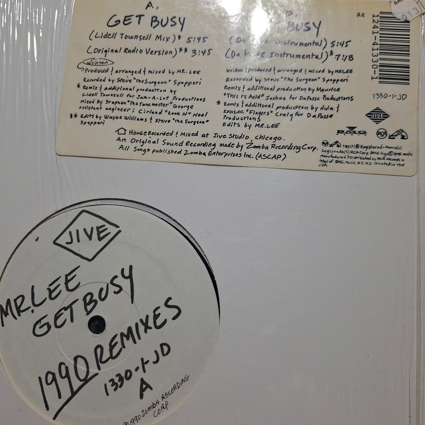 Mr. Lee Get Busy 1990 Remixes Maxi 2da. Mano Usado en Excelente Estado