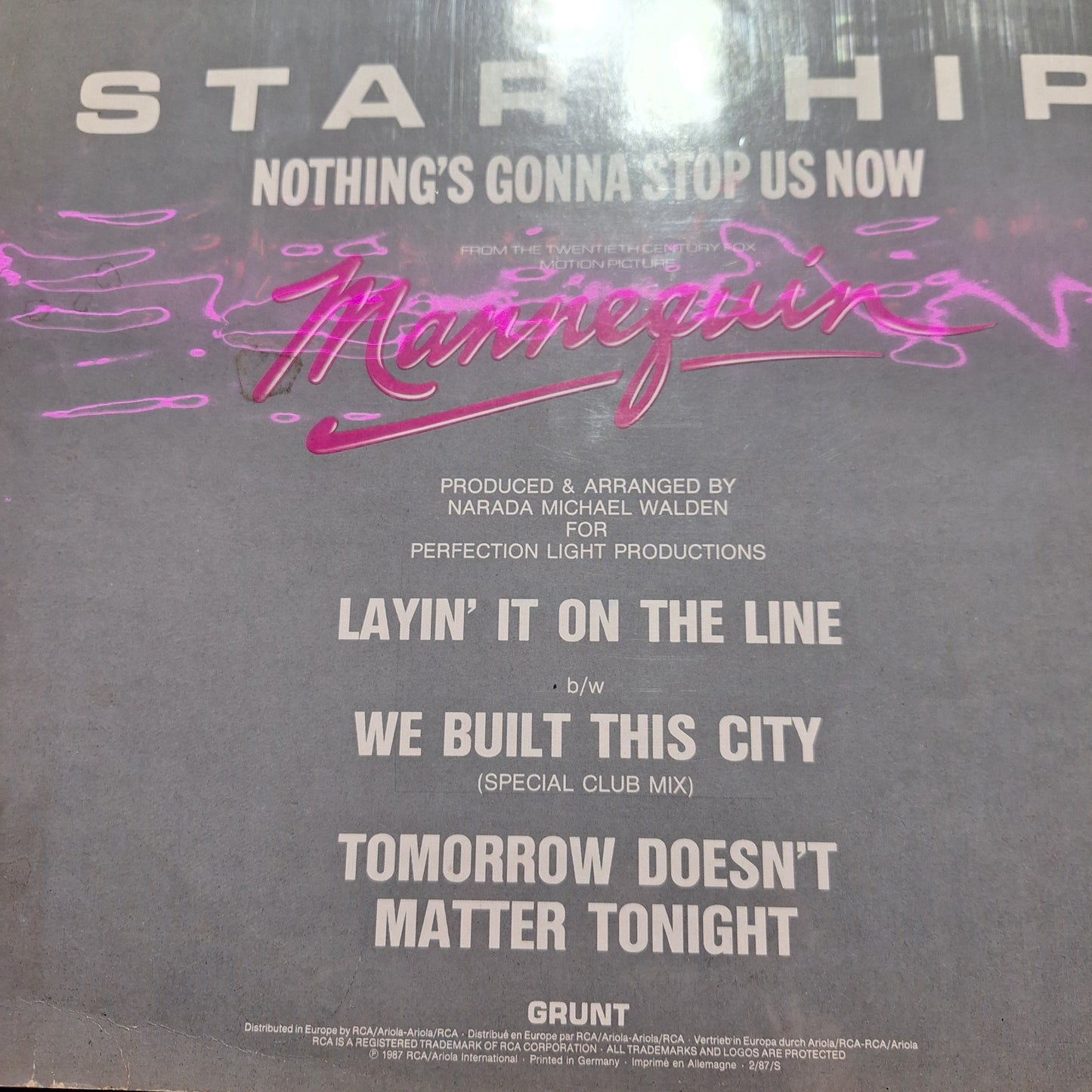 Starship Nothings Gonna Stop Us Now We Built This City Maxi 2da. Mano Usado en Excelente Estado