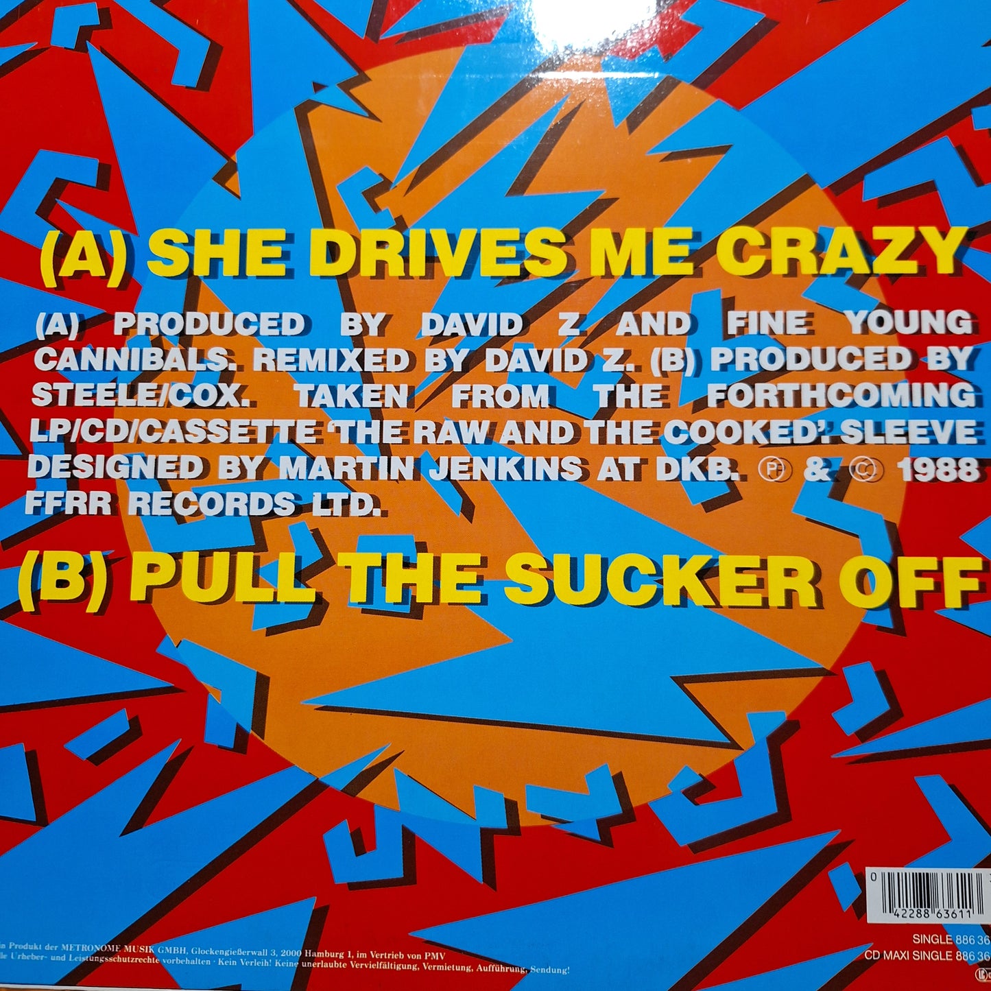 Fine Young Cannibals She Drives me Crazy Maxi 2da. Mano Usado en Excelente Estado