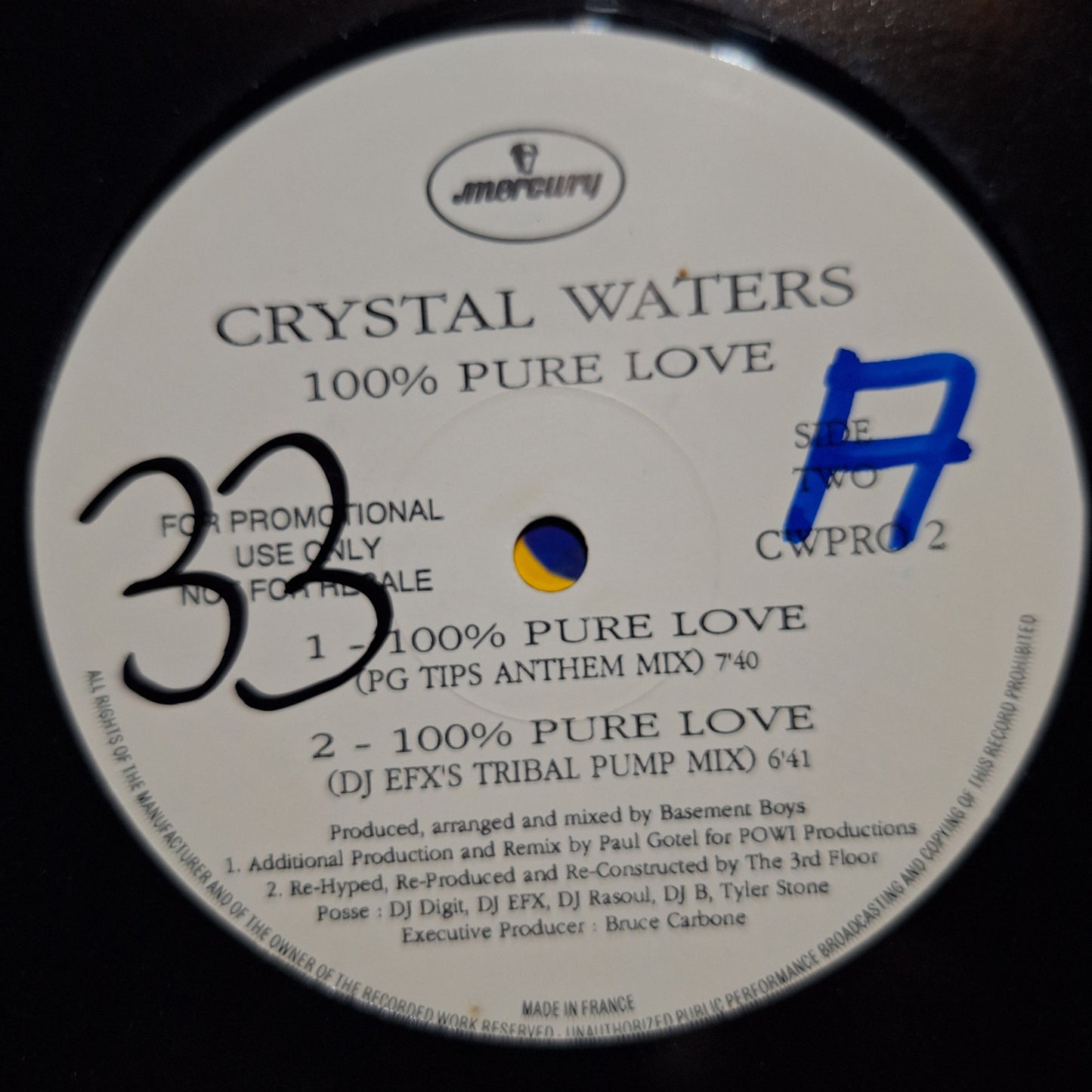 Crystal Waters 100% Pure Love Maxi 2da. Mano Usado VG+