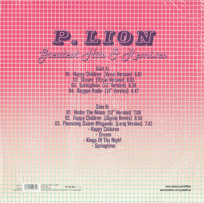 P. Lion Greatest Hits and Remixes Italo Disco LP Nuevo