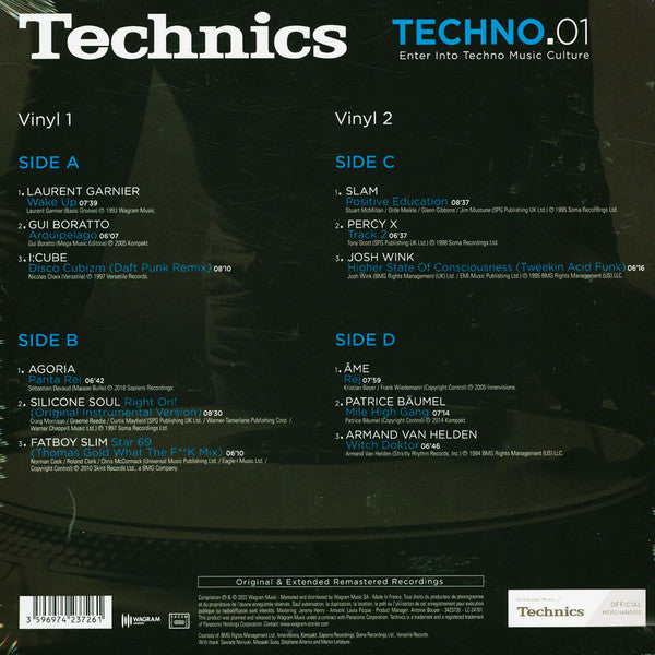 Varios Compilado Technics Techno 01 LP Nuevo